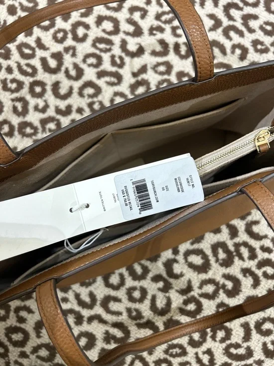 Tory Burch britten tote Leather Double-Handle Tote new - Picture 5 of 5